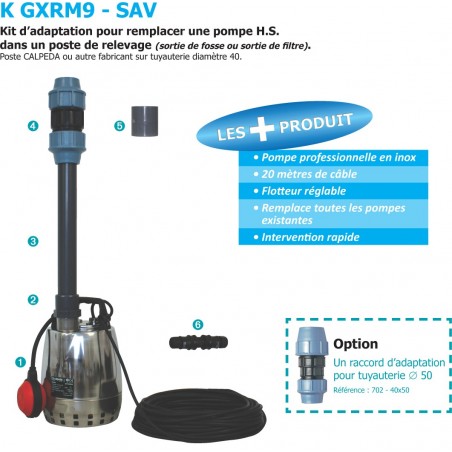 Kit SAV Pompe submersible CALPEDA GXRM 9