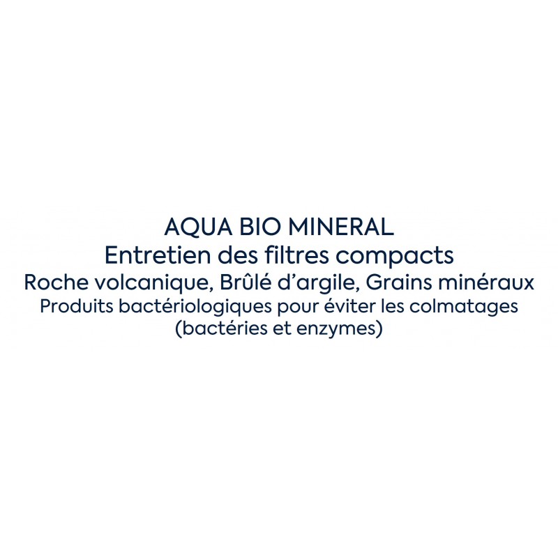 AQUA BIO FILTRE COMPACT MINERAL - Produits bactériologiques pour éviter les colmatages