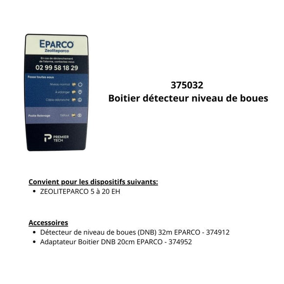 Boîtier détecteur du niveau de boue EPARCO