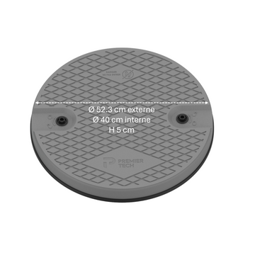 Couvercle PE Injecté D400 Gris - Version 2025 - 0