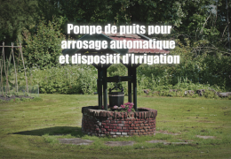 Pompe de puits pour arrosage automatique et dispositif d’Irrigation